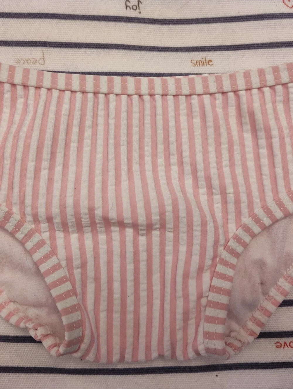 Ruffle Butts Pink Striped & Rainbow Striped Diaper Covers